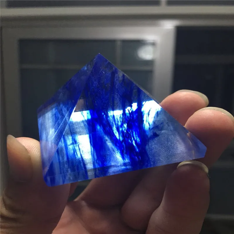4cm artificial blue smelting stone pyramid, crystal pyramid multi-faceted column
4cm artificial blue smelting stone pyramid, crystal pyramid multi-faceted column