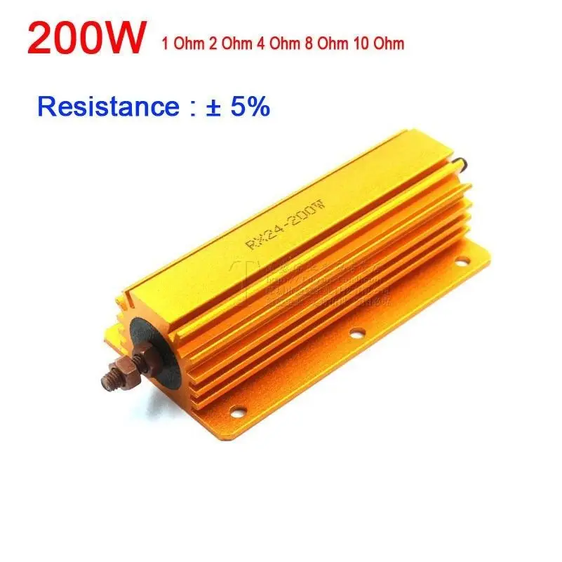 

dykb 200W Watt Power Metal resistor 1R 2R 4R 8R 10R 1ohm/2ohm/ 4ohm / 8ohm 10 ohm for tube amp Amplifier test dummy Load