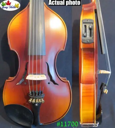 Solid wood Baroque style brown color 5 strings electric violin 4/4 +Acoustic violin #11700
Solid wood Baroque style brown color 5 strings electric violin 4/4 +Acoustic violin #11700