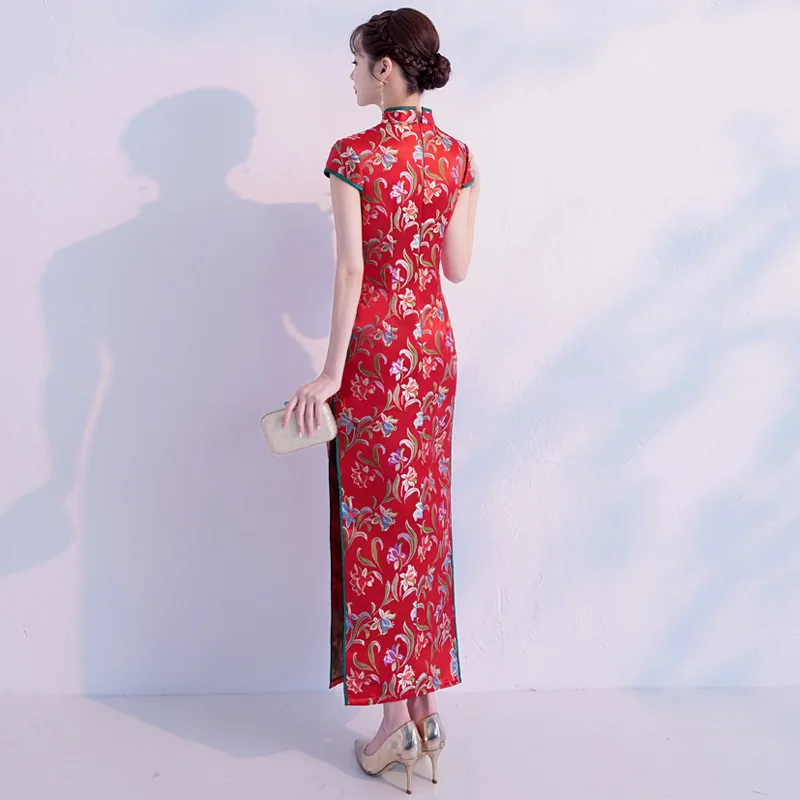 2018 New Party Cheongsam Oriental Lady Slim Dress Traditional Chinese Style Women Elegant Qipao Sexy Long Robe Vestido S-XXL
2018 New Party Cheongsam Oriental Lady Slim Dress Traditional Chinese Style Women Elegant Qipao Sexy Long Robe Vestido S-XXL