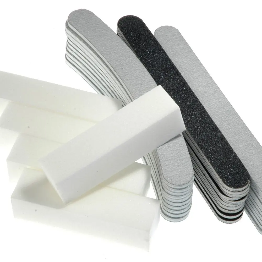 30PCS 100/180 Sanding Nail File Edge thick Stick W hv3n & 5PCS WHITE BUFFER TOOLS MANICURE SET
30PCS 100/180 Sanding Nail File Edge thick Stick W hv3n & 5PCS WHITE BUFFER TOOLS MANICURE SET