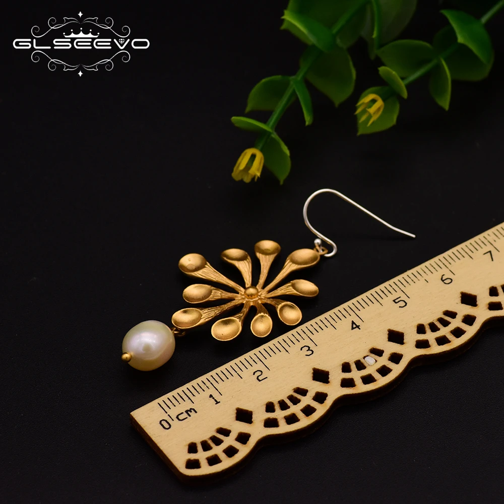 GLSEEVO Natural Fresh Water Pearl Dangle Earrings For Women Handmade 925 Sterling Silver Leaves Fashion Fine Jewellery GE0040
GLSEEVO Natural Fresh Water Pearl Dangle Earrings For Women Handmade 925 Sterling Silver Leaves Fashion Fine Jewellery GE0040