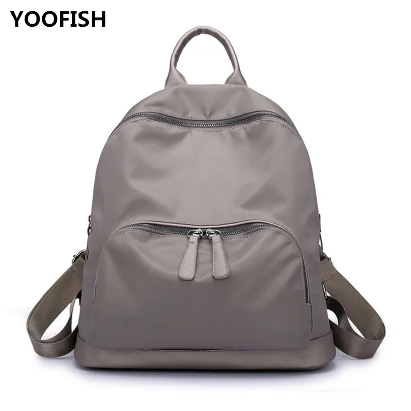 

New Waterproof Wear Resistant Fashion Nylon Women's Backpack Leisure Travel bag handiness student bag free shipping XZ-154.