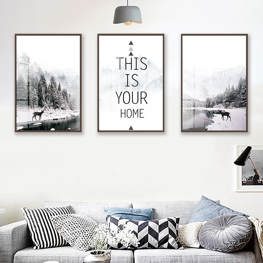 Mountain Forest Tree River Deer Quotes Nordic Posters And Prints Wall Art Canvas Painting Wall Pictures For Living Room Decor
Mountain Forest Tree River Deer Quotes Nordic Posters And Prints Wall Art Canvas Painting Wall Pictures For Living Room Decor
