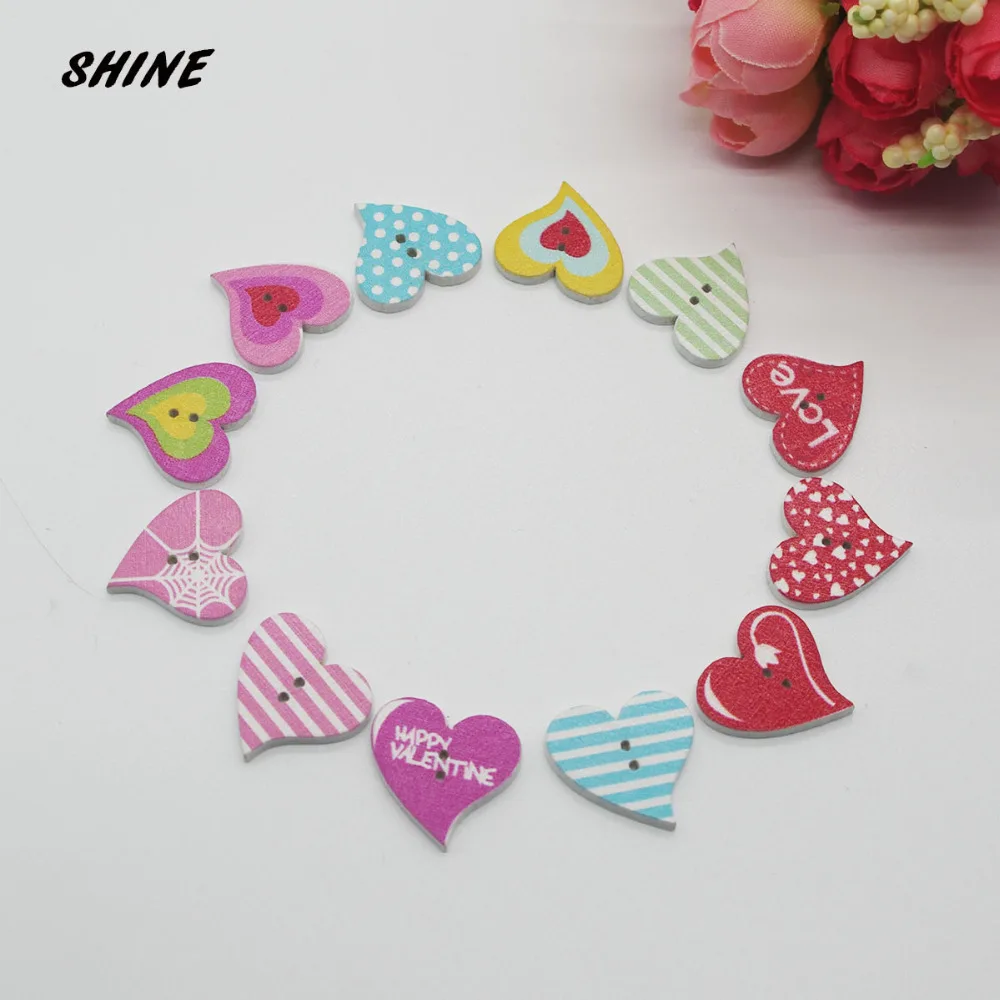 SHINE Wooden Sewing Buttons Scrapbooking Heart Colorful Mixed Two Holes 21x19mm 30PCs Costura Botones Decorate bottoni botoes
SHINE Wooden Sewing Buttons Scrapbooking Heart Colorful Mixed Two Holes 21x19mm 30PCs Costura Botones Decorate bottoni botoes