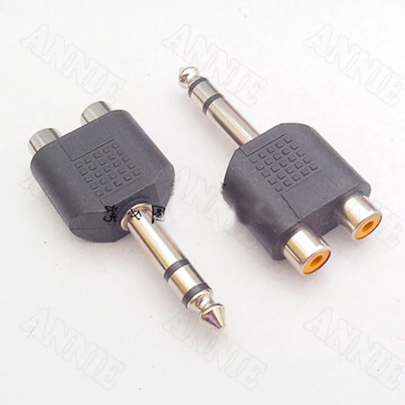 100pcs/lot 6.35 Double Track Male To Double RCA Female Adaptor 6.5 to AV 6.35 To RCA Changeover Socket One-to-two
100pcs/lot 6.35 Double Track Male To Double RCA Female Adaptor 6.5 to AV 6.35 To RCA Changeover Socket One-to-two