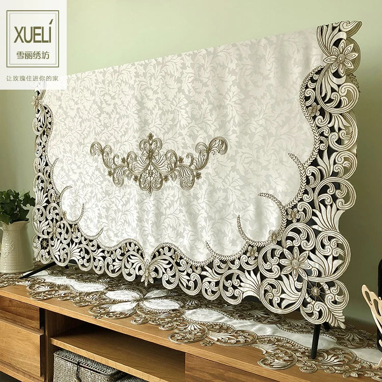 Ivory white lace High-end luxury embroidery cloth art The table cloth Tea table cloth TV cover Table mat Dust cover towel
Ivory white lace High-end luxury embroidery cloth art The table cloth Tea table cloth TV cover Table mat Dust cover towel