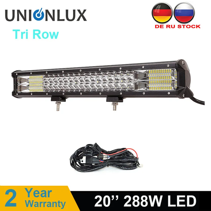 20Inch 288W 7D Tri-Row LED Light Bar Combo Beam For Offroad Work Light 4WD 4x4 Drive LED Bar Camper Trailer Led Work Light Bar
20Inch 288W 7D Tri-Row LED Light Bar Combo Beam For Offroad Work Light 4WD 4x4 Drive LED Bar Camper Trailer Led Work Light Bar