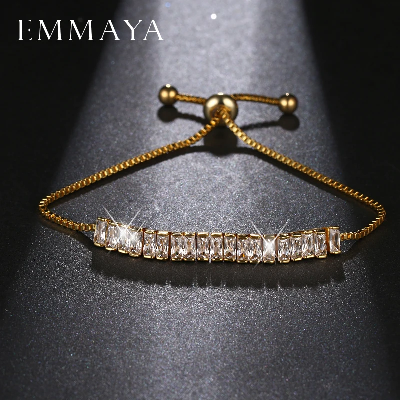 EMMAYA новый дизайн золотого цвета Женская цепочка звеньевой браслет счастливая