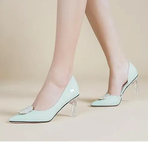 BONJEAN Summer Pointed Toe High Heel Shoes Woman Elegnat Cutouts Transparent Thin Heels Pumps Pointed Toe Leather Dress Heels
BONJEAN Summer Pointed Toe High Heel Shoes Woman Elegnat Cutouts Transparent Thin Heels Pumps Pointed Toe Leather Dress Heels
