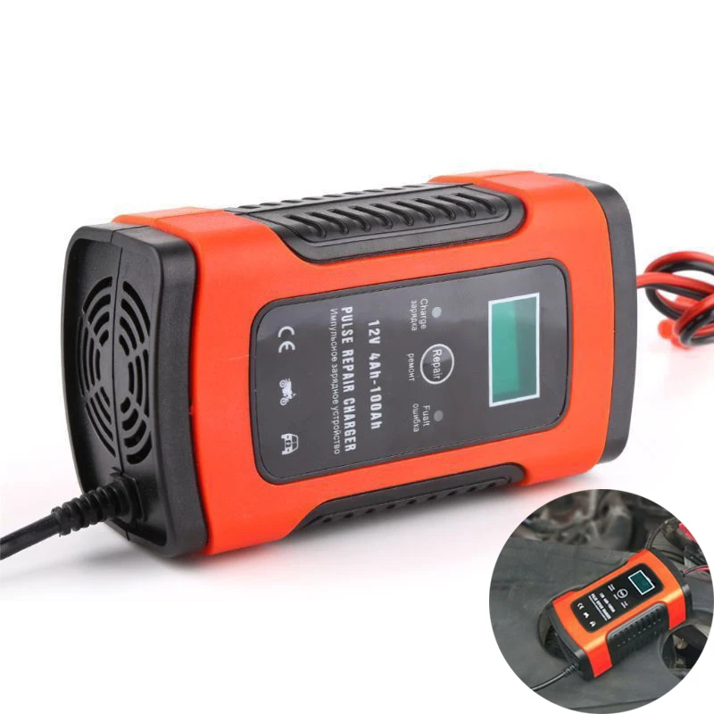 12V Motorcycle Car Automatic Intelligent Battery Charger Pulse Repair Battery Charging for Lead Acid Wet Dry with LCD Display
12V Motorcycle Car Automatic Intelligent Battery Charger Pulse Repair Battery Charging for Lead Acid Wet Dry with LCD Display