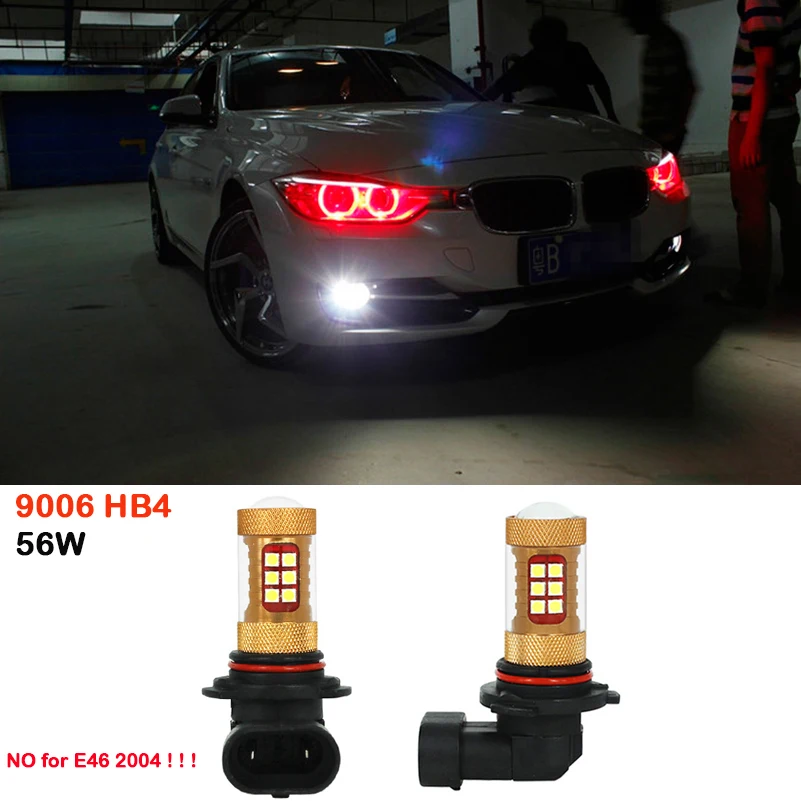 Для BMW E63 E64 E46 330ci 9006 HB4 56 Вт стайлинга автомобилей Светодиодный туман светильник