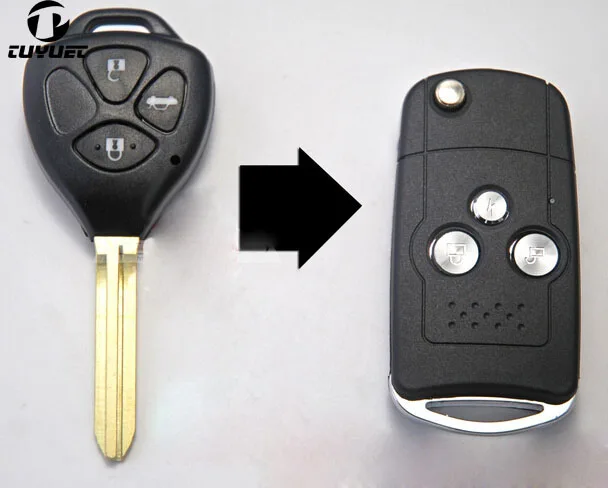 3 Buttons Modified Car Key Case For Toyota Camry Reiz Verso Highlander Yaris Folding Flip Remote Key Shell
3 Buttons Modified Car Key Case For Toyota Camry Reiz Verso Highlander Yaris Folding Flip Remote Key Shell