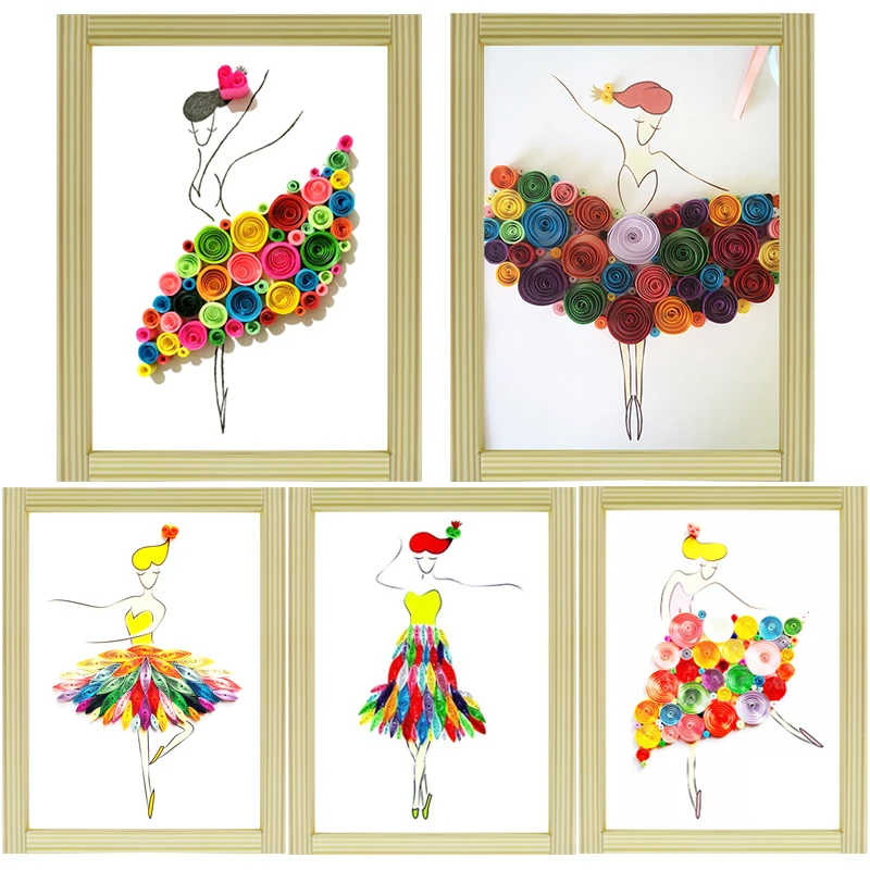 Paper Quilling Paper Assorted Multicolor Handcraft Origami DIY Home Decoration Pressure Relief Gift manualidades Cartoon girl
Paper Quilling Paper Assorted Multicolor Handcraft Origami DIY Home Decoration Pressure Relief Gift manualidades Cartoon girl