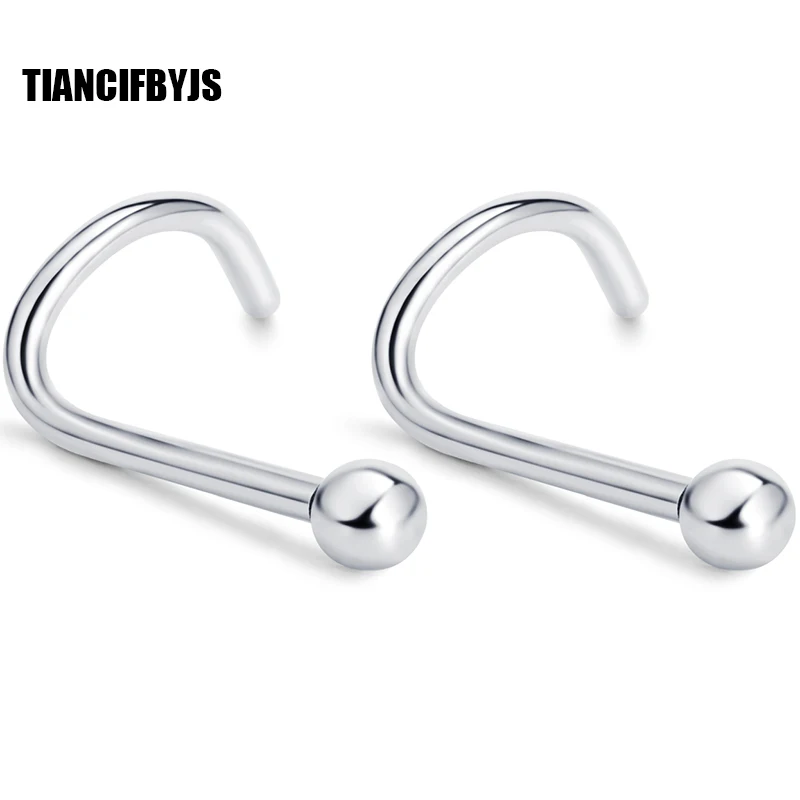 TIANCIFBYJS Surgical Steel Nose Twist Screw Ring Stud 2mm Ball 20 Gauge Nostril Screw Ring Studs Body Piercing Jewwlry 100pcs
TIANCIFBYJS Surgical Steel Nose Twist Screw Ring Stud 2mm Ball 20 Gauge Nostril Screw Ring Studs Body Piercing Jewwlry 100pcs