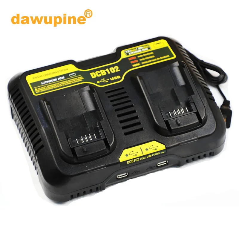 dawupine DCB102 Double Li-ion Battery Charger USB Out 5V For DeWalt 10.8V 12V 14.4V 18V DCB101 DCB200 DCB140 DCB105 DCB200
dawupine DCB102 Double Li-ion Battery Charger USB Out 5V For DeWalt 10.8V 12V 14.4V 18V DCB101 DCB200 DCB140 DCB105 DCB200