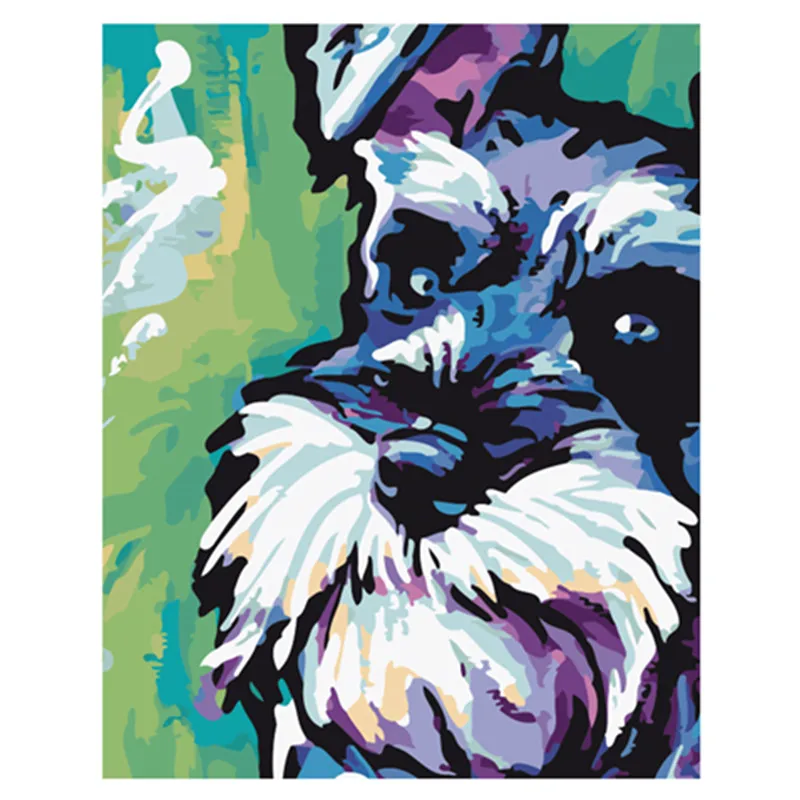 Painting By Numbers DIY Dropshipping 40x50 50x65cm Schnauzer puppy cute Animal Canvas Wedding Decoration Art picture Gift
Painting By Numbers DIY Dropshipping 40x50 50x65cm Schnauzer puppy cute Animal Canvas Wedding Decoration Art picture Gift