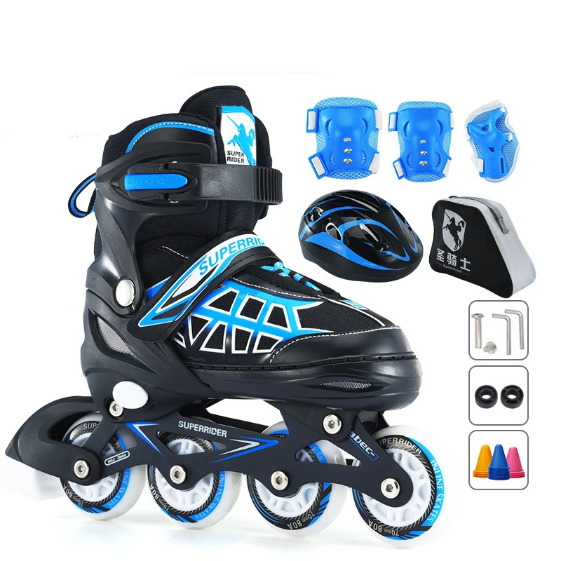 A Set Kids Inline Skate Shoes Roller Skating Shoes With Helmet Knee Protector Gear Adjustable PU Wheels Patines
A Set Kids Inline Skate Shoes Roller Skating Shoes With Helmet Knee Protector Gear Adjustable PU Wheels Patines