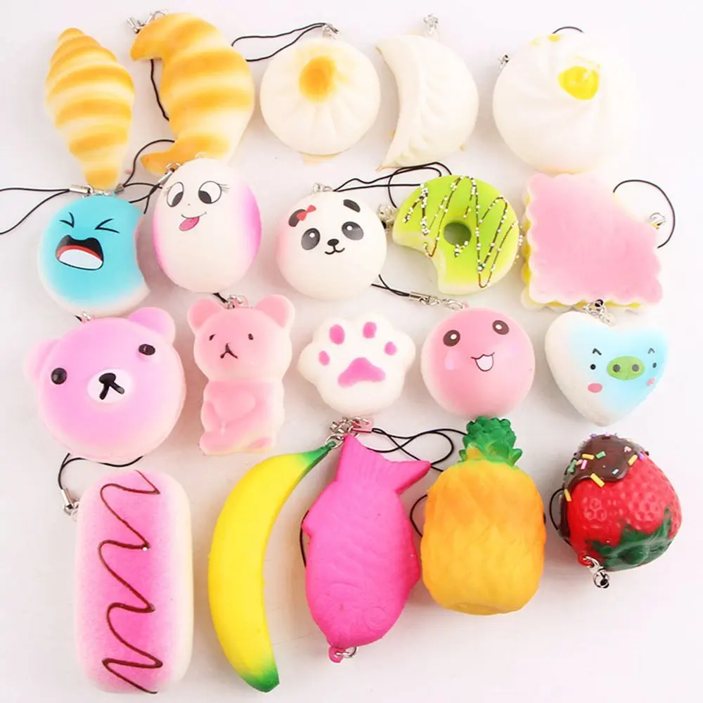 10 Pcs/set Colorful Bread Squishy Straps Soft Phone Drop Ornament Cell Phone Decoration Toys Slow Rising Squeeze Toy For Kids
10 Pcs/set Colorful Bread Squishy Straps Soft Phone Drop Ornament Cell Phone Decoration Toys Slow Rising Squeeze Toy For Kids