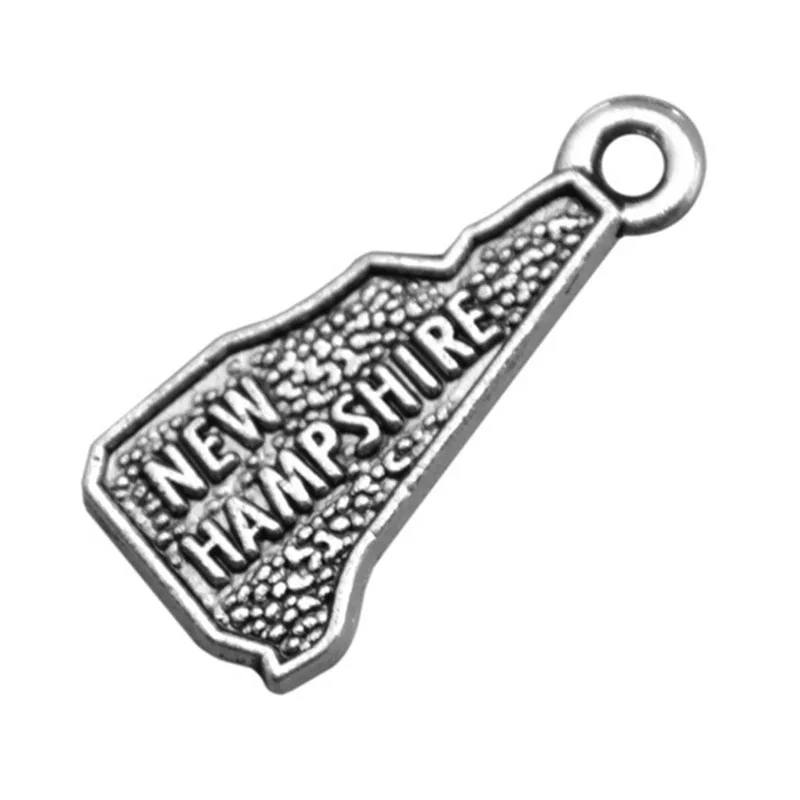 10pcs-- 21x10mm Antique tibetan silver tone Double Side NEW HAMPSHIRE map charm pendant
10pcs-- 21x10mm Antique tibetan silver tone Double Side NEW HAMPSHIRE map charm pendant