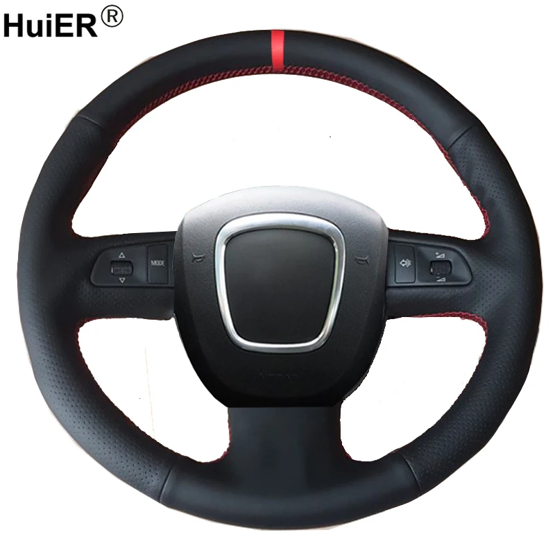 HuiER Hand Sew Car Steering Wheel Cover Red Marker For Audi A3 (8P) 2008-2013 A4 (B8) 2008-2010 A5 2008-2010 A6 (C6) 2007-2011
HuiER Hand Sew Car Steering Wheel Cover Red Marker For Audi A3 (8P) 2008-2013 A4 (B8) 2008-2010 A5 2008-2010 A6 (C6) 2007-2011