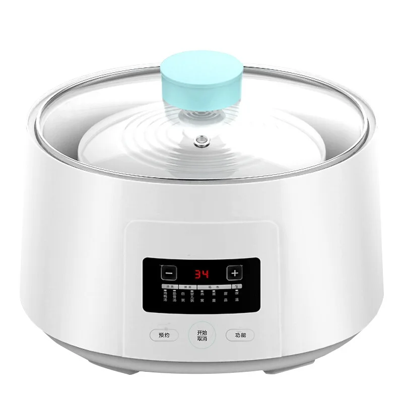 DMWD 1.6L Mini Automatic Electric Stewing Pot Soup Porridge Cooker Ceramic Water Partition 3 Cores 7 Menus 12H Appointment 220V
DMWD 1.6L Mini Automatic Electric Stewing Pot Soup Porridge Cooker Ceramic Water Partition 3 Cores 7 Menus 12H Appointment 220V