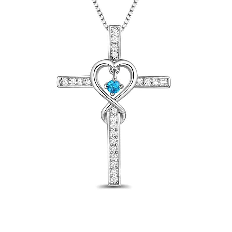 AILIN Customized Infinity Love Cross Necklace With Birthstone In Sterling Silver For Women Cross Necklace For Lady
AILIN Customized Infinity Love Cross Necklace With Birthstone In Sterling Silver For Women Cross Necklace For Lady