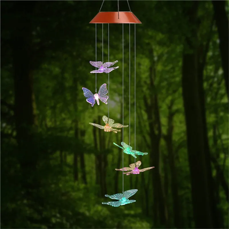 NDTUSMZ solar lamp LED Color Changing Solar light Hummingbird Wind Chimes Light Outdoor Waterproof Hanging Lights
NDTUSMZ solar lamp LED Color Changing Solar light Hummingbird Wind Chimes Light Outdoor Waterproof Hanging Lights