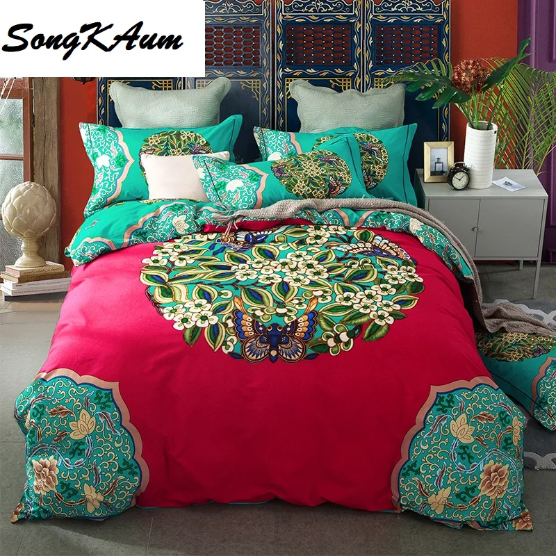 SongKAum Luxury 100% Cotton 4Pcs Bedding Set ,Fashion ,1.8/2m King/Queen Size,Duvet Cover/Bed Spread/Pillowcases
SongKAum Luxury 100% Cotton 4Pcs Bedding Set ,Fashion ,1.8/2m King/Queen Size,Duvet Cover/Bed Spread/Pillowcases