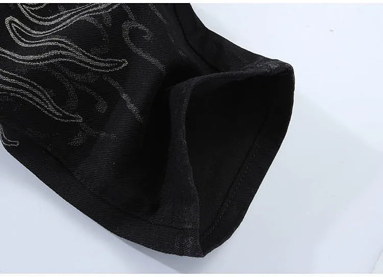 Proka Pnordy Men's Fashion Retro 3D Dragon Print Jeans Male Colored Drawing Painted Slim Denim Pants Elastic Black Long Trousers
Proka Pnordy Men's Fashion Retro 3D Dragon Print Jeans Male Colored Drawing Painted Slim Denim Pants Elastic Black Long Trousers