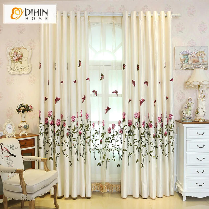 Butterfly Embroidered Blackout Curtains For LivingRoom/Bedroom Custom Made Curtain Drapes
Butterfly Embroidered Blackout Curtains For LivingRoom/Bedroom Custom Made Curtain Drapes