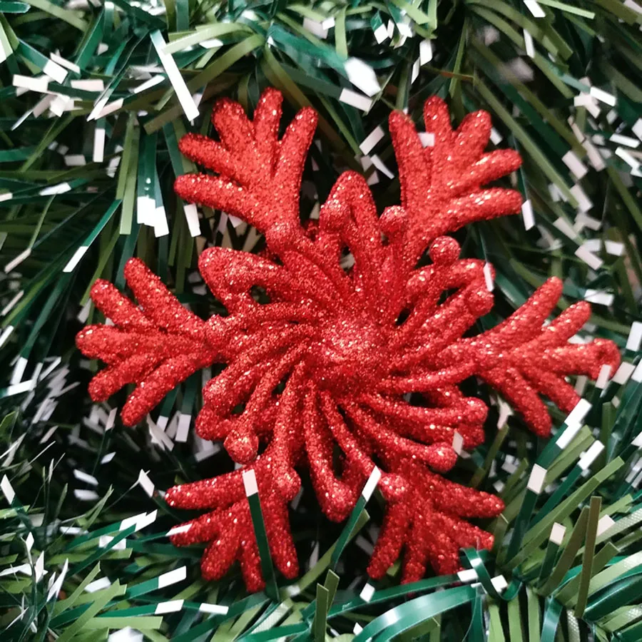 5 шт. Рождественская елка украшения Новогодний кулон 3D пластиковые поделки украшение искусственные цветы