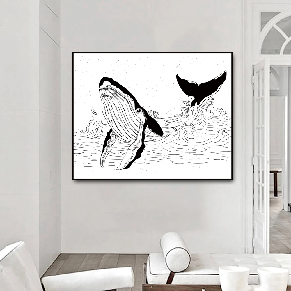 Whale Animals Nordic Wall Art Posters and Print on Canvas Painting Calligraphy Decor Pictures for Living Room Bedroom Home Decor
Whale Animals Nordic Wall Art Posters and Print on Canvas Painting Calligraphy Decor Pictures for Living Room Bedroom Home Decor