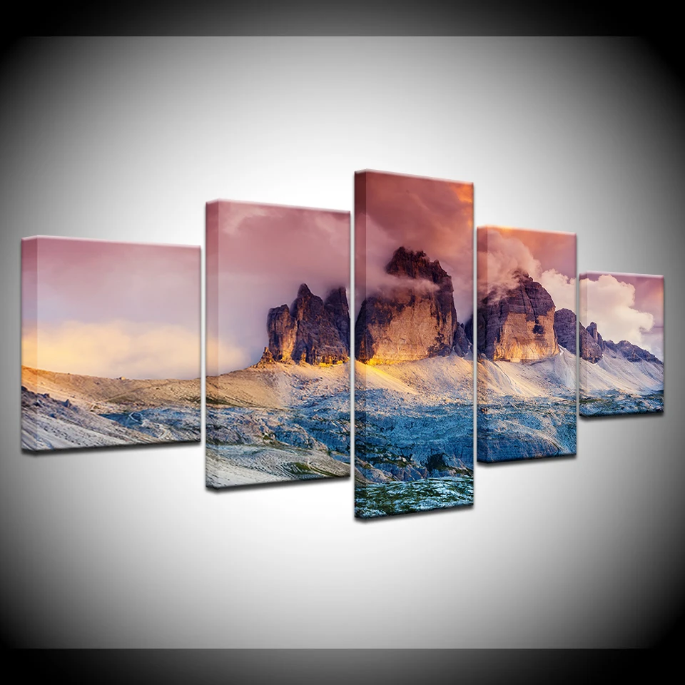 Canvas Painting Landscape snow mountain with fog 5 Pieces Wall Art Painting Modular Wallpapers Poster Print Home Decor
Canvas Painting Landscape snow mountain with fog 5 Pieces Wall Art Painting Modular Wallpapers Poster Print Home Decor