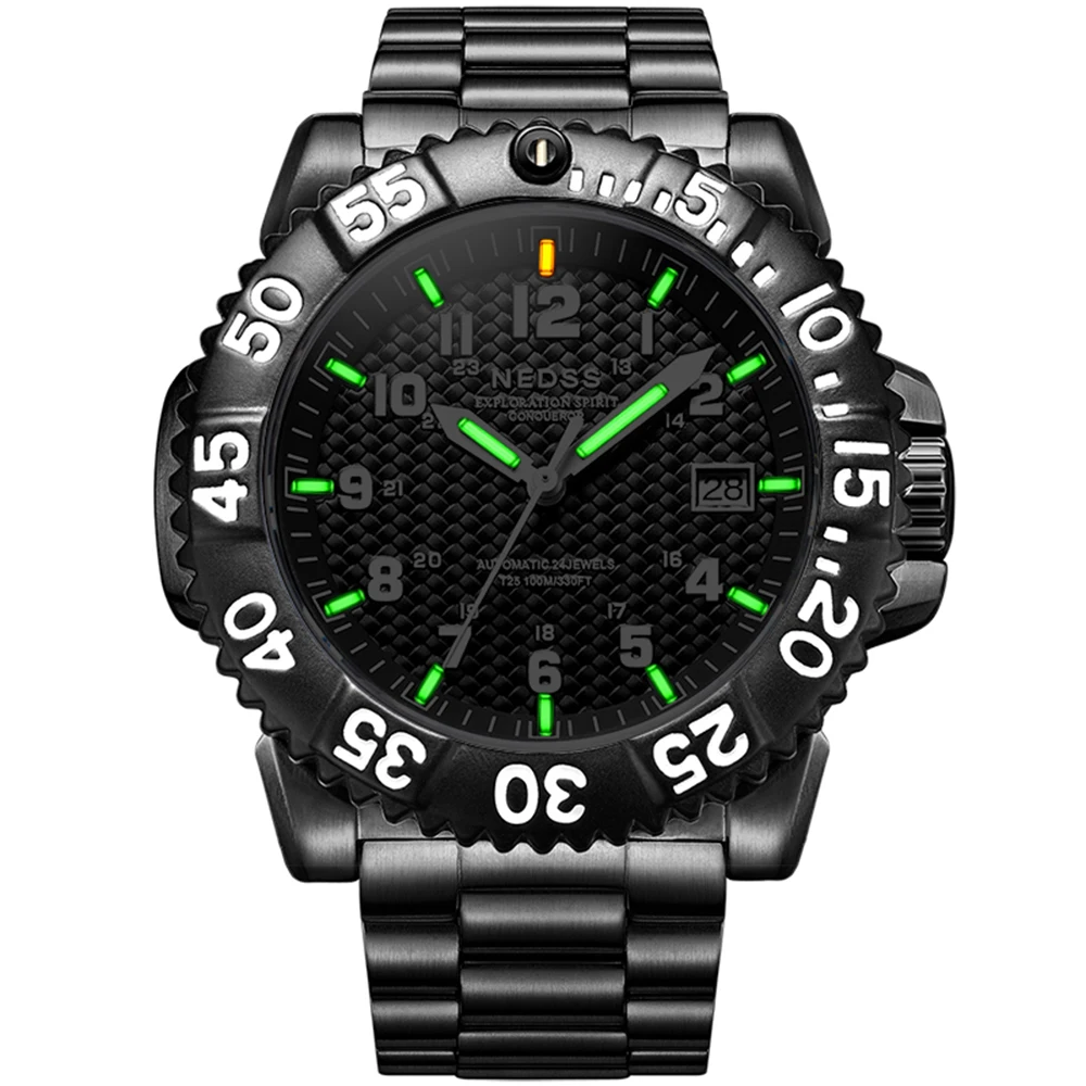 New brand Tritium luminous watch Men's Navy SEAL Colormark Watch Black Dial steel Case seiko automatic Movement military watches
New brand Tritium luminous watch Men's Navy SEAL Colormark Watch Black Dial steel Case seiko automatic Movement military watches