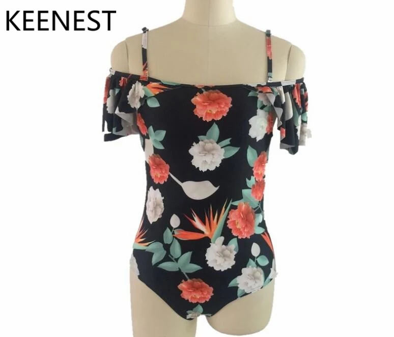 KEENEST 2018 Swimwear Women One Piece Swimsuit Lotus Swimwear Leakage Shoulder One Piece Swimwear Bodysuit Bathing Suit
KEENEST 2018 Swimwear Women One Piece Swimsuit Lotus Swimwear Leakage Shoulder One Piece Swimwear Bodysuit Bathing Suit