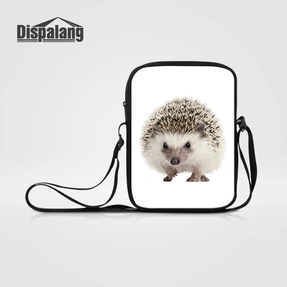 

Dispalang Cute Hedgehog Animal Prints Mini Messenger Bags Women Casual Shoulder Bag For Traveling Toddler Daily Flaps Schoolbag