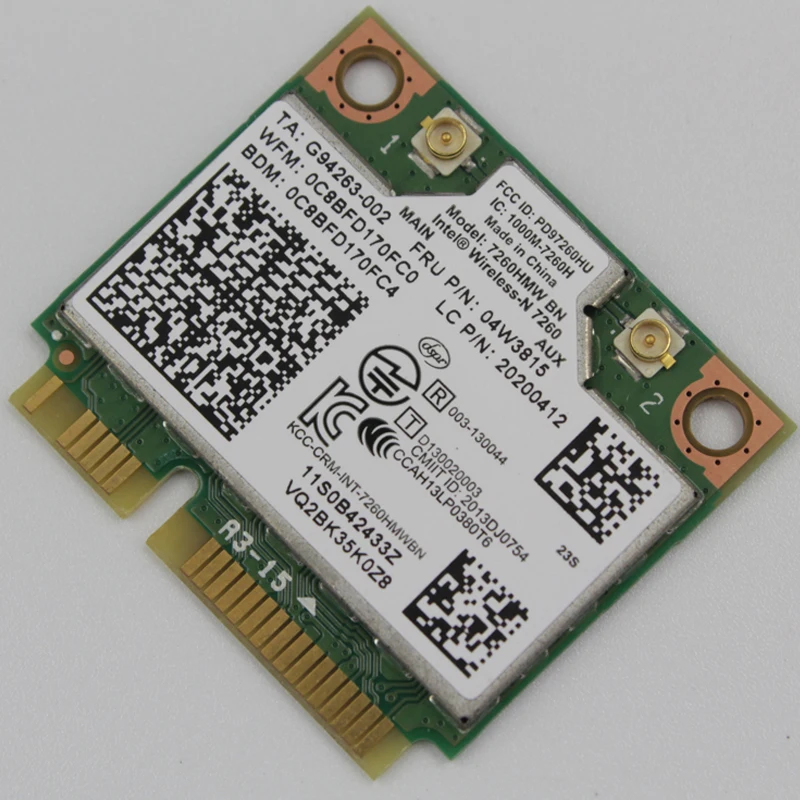 

Intel Wireless-N 7260 BGN+BT4.0 HMC Combo Wireless Card For Lenovo Thinkpad Y410P Y430P Y510P Series,FRU 04W3815 20200412