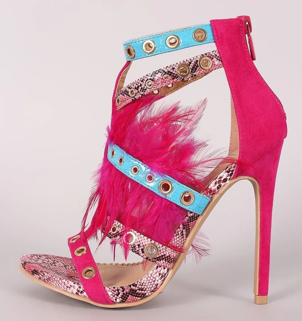 New Arrivals Pink Snake Leather Feather Women Pumps Cut-out Buckle Strap Studded Gladiator Sandals Women Hollow Dress Shoes
New Arrivals Pink Snake Leather Feather Women Pumps Cut-out Buckle Strap Studded Gladiator Sandals Women Hollow Dress Shoes