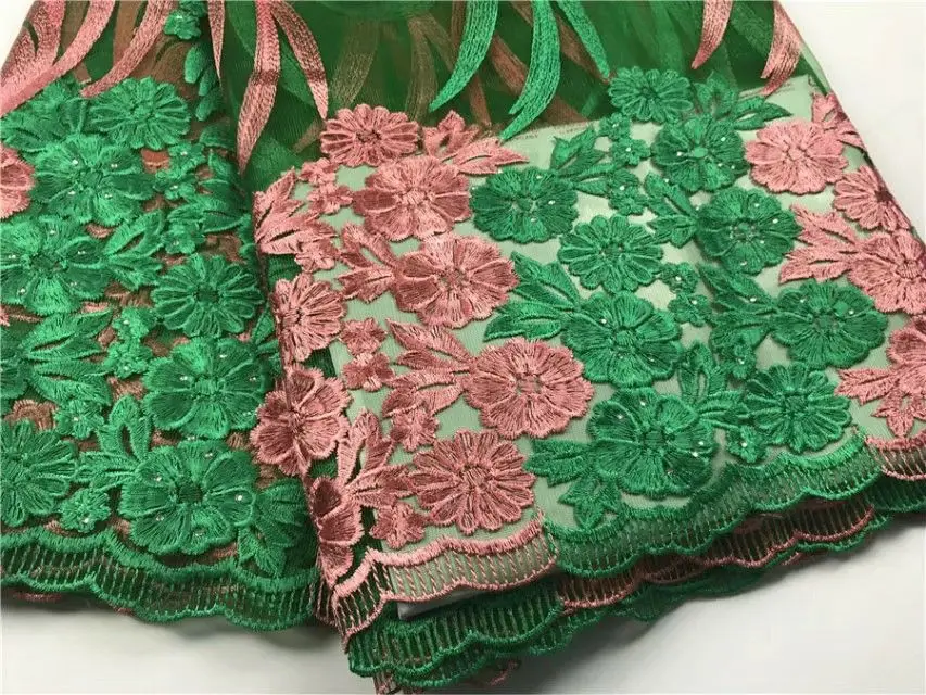 5 Yards/pc Nice looking green and peach flower design french net lace embroidery african mesh lace fabric for dress CF3-1
5 Yards/pc Nice looking green and peach flower design french net lace embroidery african mesh lace fabric for dress CF3-1
