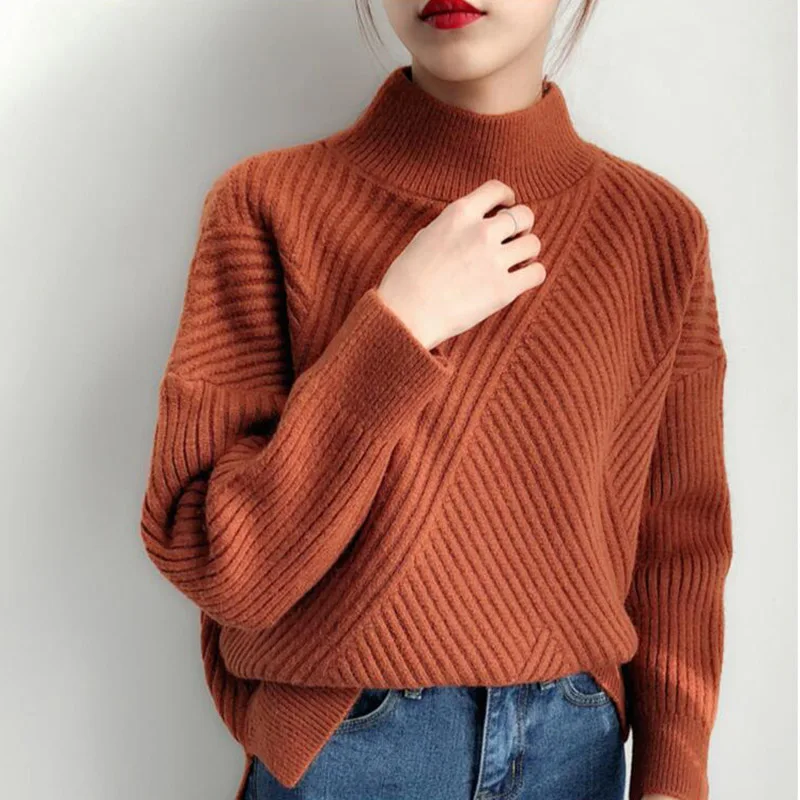 2019 New Autumn Winter Thick Warm Women Half turtleneck Pullovers Sweater Female Casual loose Harajuku student sweater cc653
2019 New Autumn Winter Thick Warm Women Half turtleneck Pullovers Sweater Female Casual loose Harajuku student sweater cc653