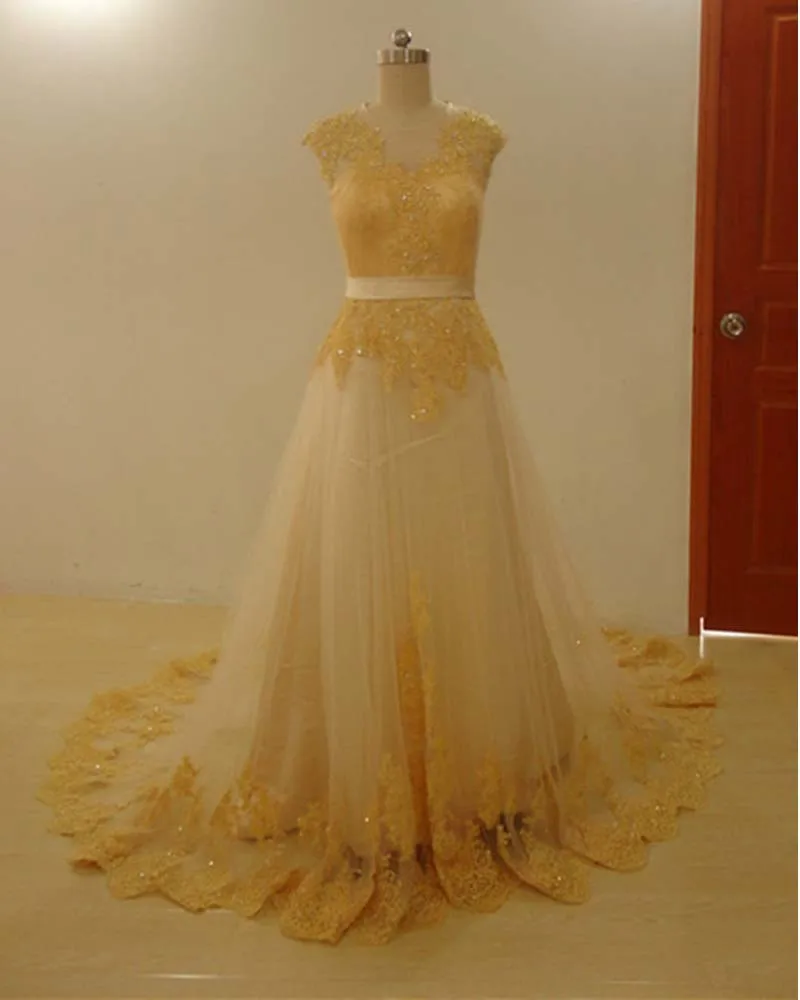 Lace Evening Dress Fashionable See Through Neckline Court Train Tulle Prom Gown Vestido De Festa Longo Custom Made
Lace Evening Dress Fashionable See Through Neckline Court Train Tulle Prom Gown Vestido De Festa Longo Custom Made