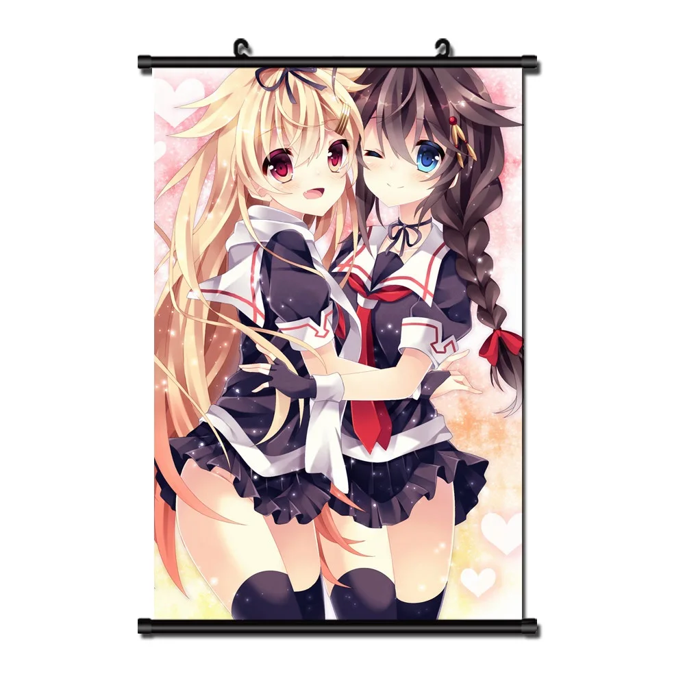 Японское аниме Kantai Collection yuudachi настенный плакат с прокруткой 40x60 см Куадрос