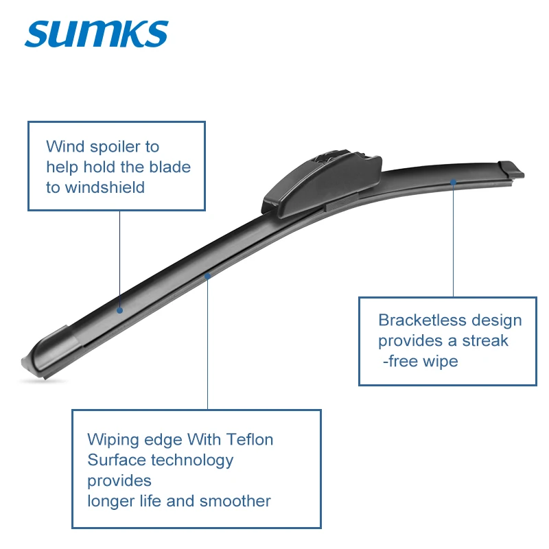 SUMKS Wiper Blades for Nissan Pixo 22"&amp13" Fit Hook Arms 2009 2010 2011 2012 2013 |