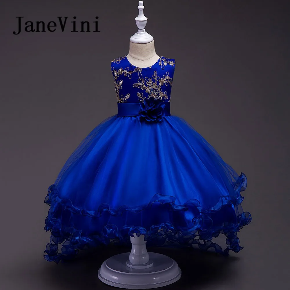 JaneVini Royal Blue Hi-Lo Kids Flower Girls Dresses Princess Ball Gown Gold Appliques Floor Length Sukienka Komunia Dziewczynka
JaneVini Royal Blue Hi-Lo Kids Flower Girls Dresses Princess Ball Gown Gold Appliques Floor Length Sukienka Komunia Dziewczynka