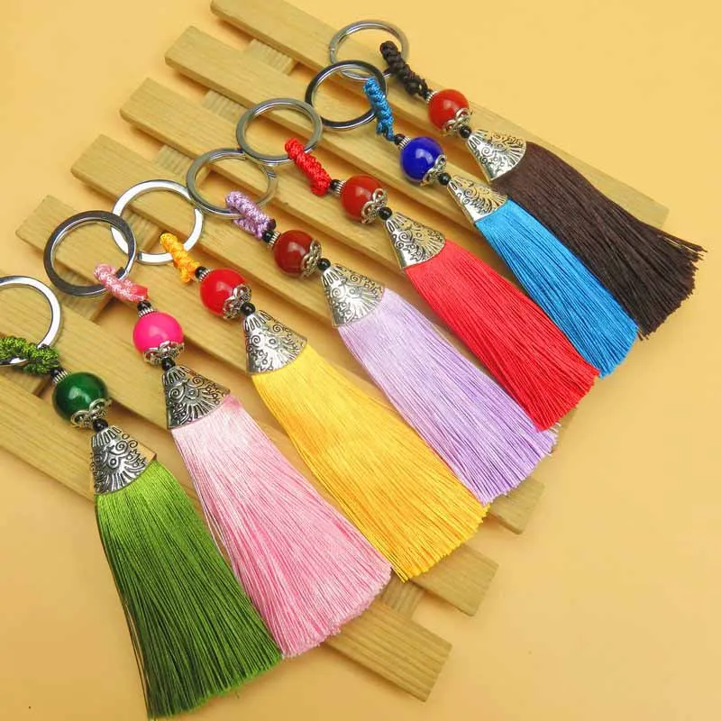Antique Metal Alloy Flower Beads Ice Silk Tassel Key Ring Key Ring Car Key Chain Ring Door Clef Handbag Charm Key Ring Gift
Antique Metal Alloy Flower Beads Ice Silk Tassel Key Ring Key Ring Car Key Chain Ring Door Clef Handbag Charm Key Ring Gift