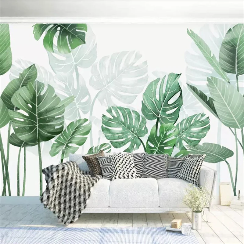 beibehang Modern minimalist small fresh watercolor plant background wall custom large mural green wallpaper papel de parede
beibehang Modern minimalist small fresh watercolor plant background wall custom large mural green wallpaper papel de parede