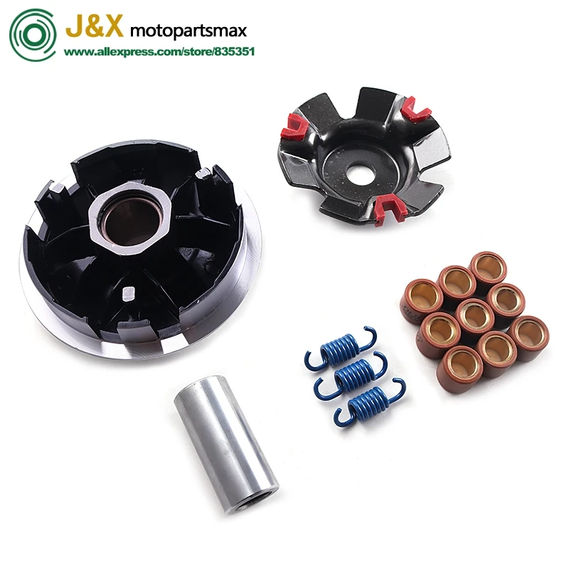 High Performance DLH Variator Kit with Roller Weights Drive Pulley for GY6 50cc 139QMB 139QMA Dio 50cc Scooter Moped ATV
High Performance DLH Variator Kit with Roller Weights Drive Pulley for GY6 50cc 139QMB 139QMA Dio 50cc Scooter Moped ATV