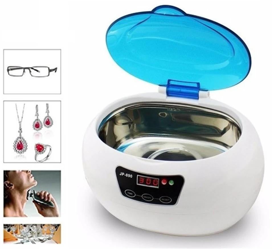 

0.6L JP-890 Digital Ultrasonic Cleaner Cleaning Machine Baskets Jewelry Watches Dental Nail Ultrasound Cleaner Ultrasonic Bath