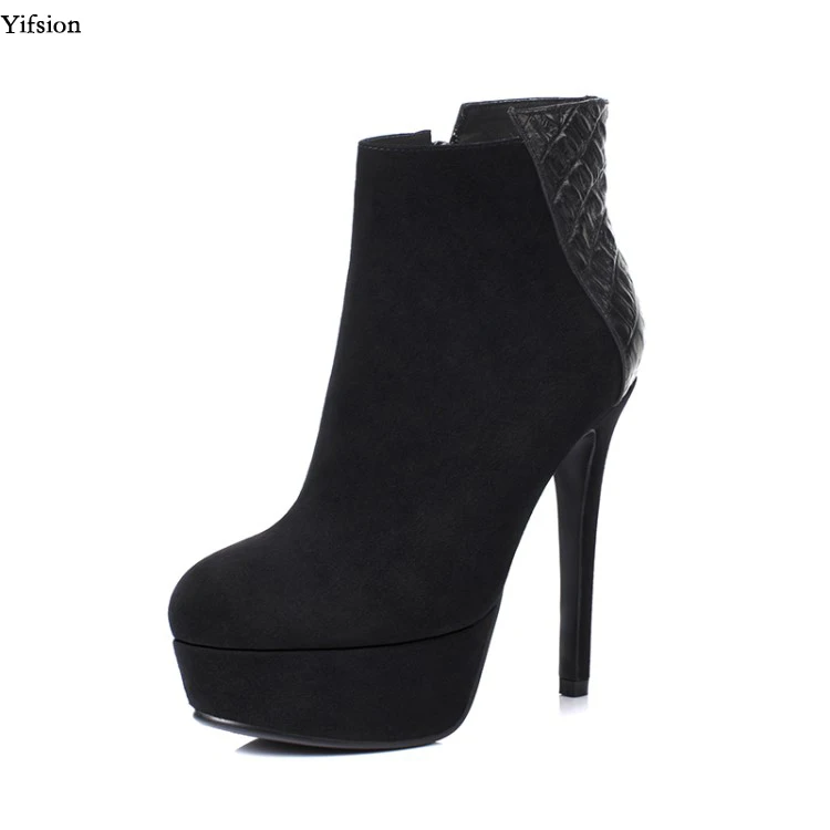 Olomm New Women Winter Platform Ankle Boots Kid Suede Sexy Stiletto High Heel Boots Round Toe Office Women Shoes US Size 3-9.5
Olomm New Women Winter Platform Ankle Boots Kid Suede Sexy Stiletto High Heel Boots Round Toe Office Women Shoes US Size 3-9.5